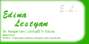 edina lestyan business card